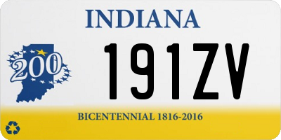 IN license plate 191ZV