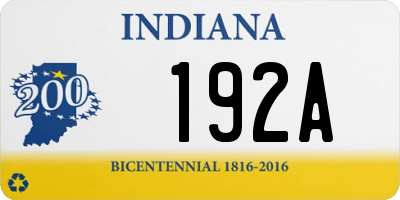 IN license plate 192A