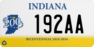 IN license plate 192AA