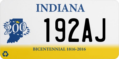 IN license plate 192AJ