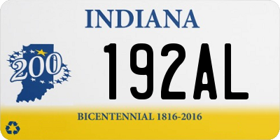 IN license plate 192AL