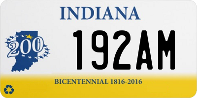 IN license plate 192AM