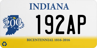 IN license plate 192AP