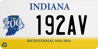 IN license plate 192AV