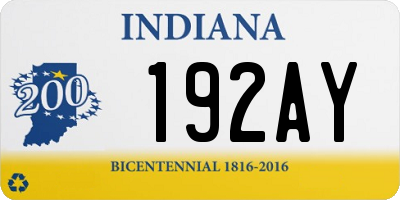 IN license plate 192AY