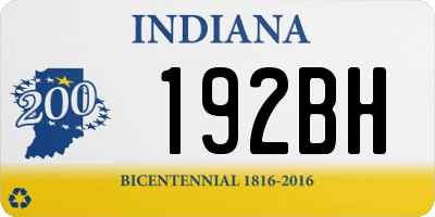 IN license plate 192BH