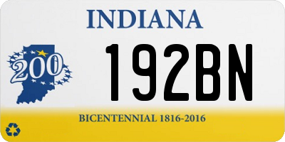 IN license plate 192BN