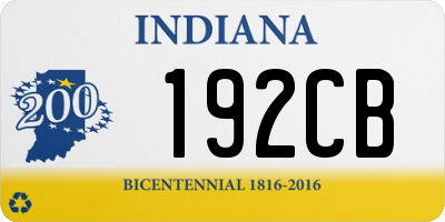 IN license plate 192CB