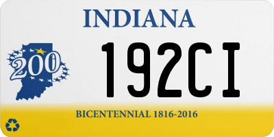 IN license plate 192CI