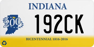 IN license plate 192CK