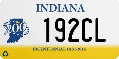 IN license plate 192CL