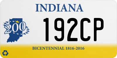 IN license plate 192CP