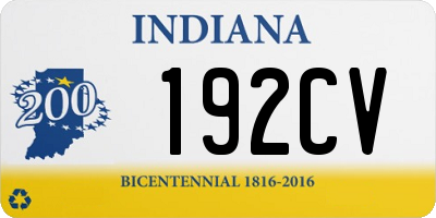 IN license plate 192CV