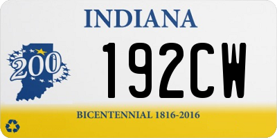 IN license plate 192CW