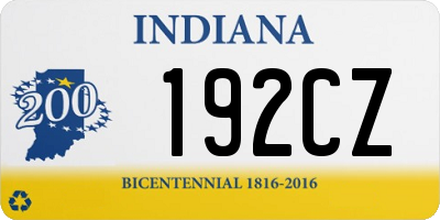 IN license plate 192CZ