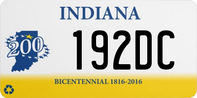 IN license plate 192DC