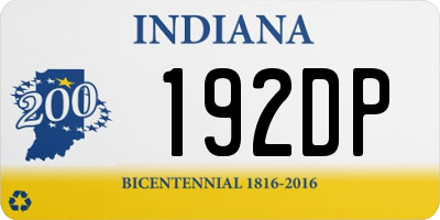 IN license plate 192DP