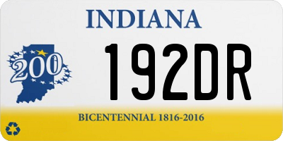 IN license plate 192DR