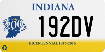 IN license plate 192DV