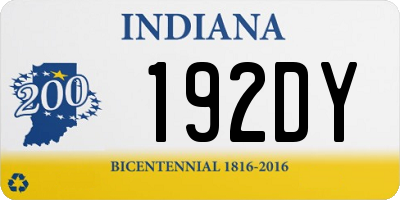 IN license plate 192DY