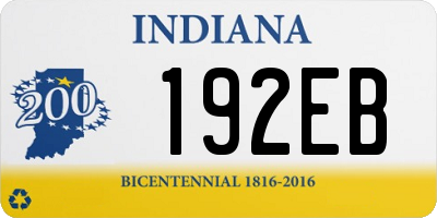 IN license plate 192EB