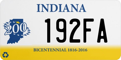 IN license plate 192FA