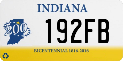 IN license plate 192FB