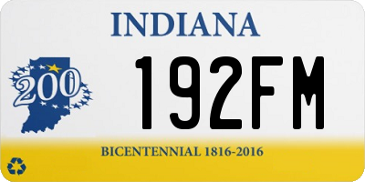 IN license plate 192FM