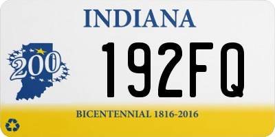 IN license plate 192FQ