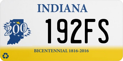 IN license plate 192FS