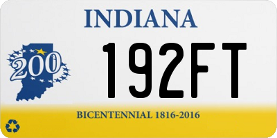 IN license plate 192FT