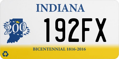 IN license plate 192FX