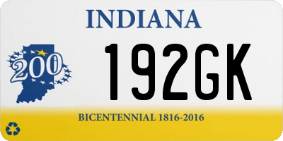 IN license plate 192GK