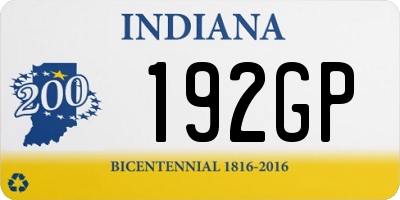 IN license plate 192GP