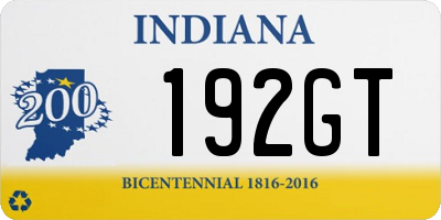 IN license plate 192GT