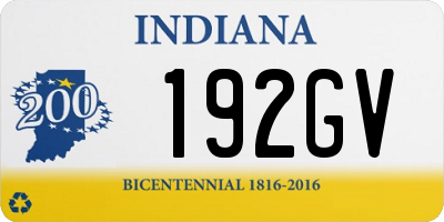 IN license plate 192GV