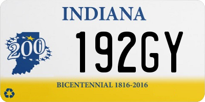 IN license plate 192GY