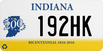 IN license plate 192HK