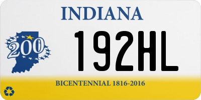 IN license plate 192HL