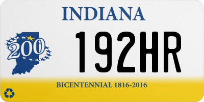 IN license plate 192HR