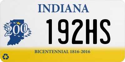 IN license plate 192HS