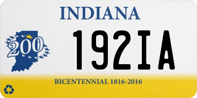 IN license plate 192IA