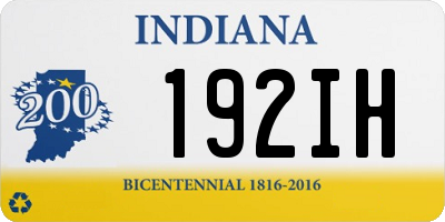 IN license plate 192IH