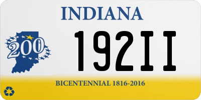IN license plate 192II