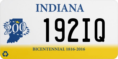 IN license plate 192IQ