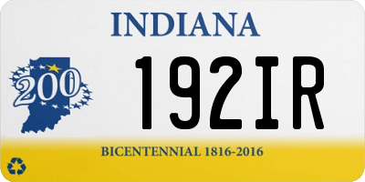 IN license plate 192IR