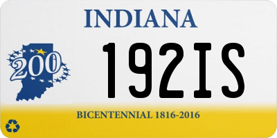 IN license plate 192IS