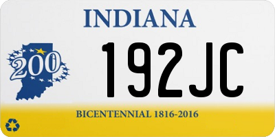 IN license plate 192JC