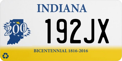 IN license plate 192JX