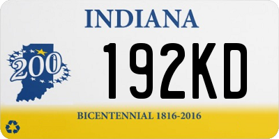 IN license plate 192KD